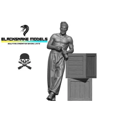 Black Snake Waf-19 1/35 Crew Member Normandy Summer 1944 Resin Figure Kit