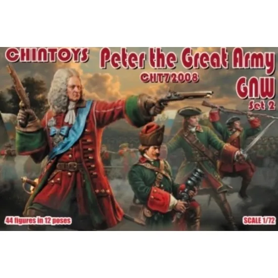 Chintoys Cht72008 1/72 Peter The Great Army Set 2 44 Figures In 12 Poses