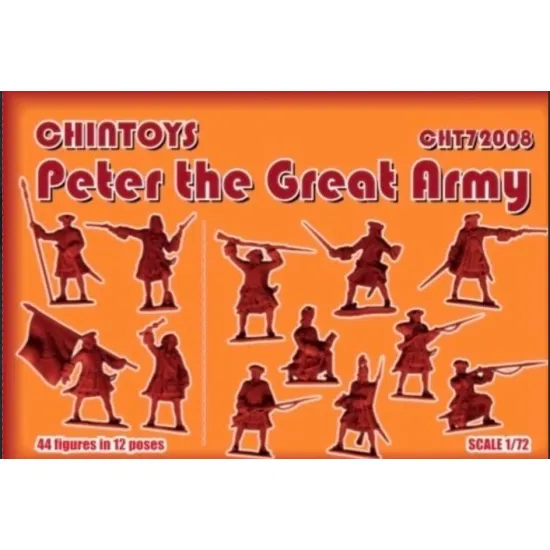 Chintoys Cht72008 1/72 Peter The Great Army Set 2 44 Figures In 12 Poses