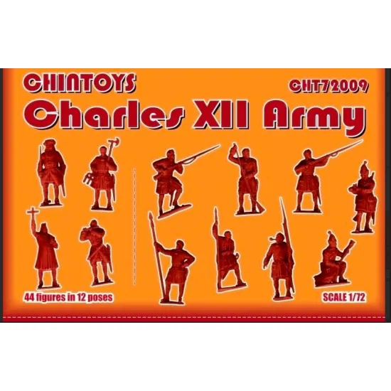 Chintoys Cht72009 1/72 Charles Xii Army 44 Figures In 12 Poses