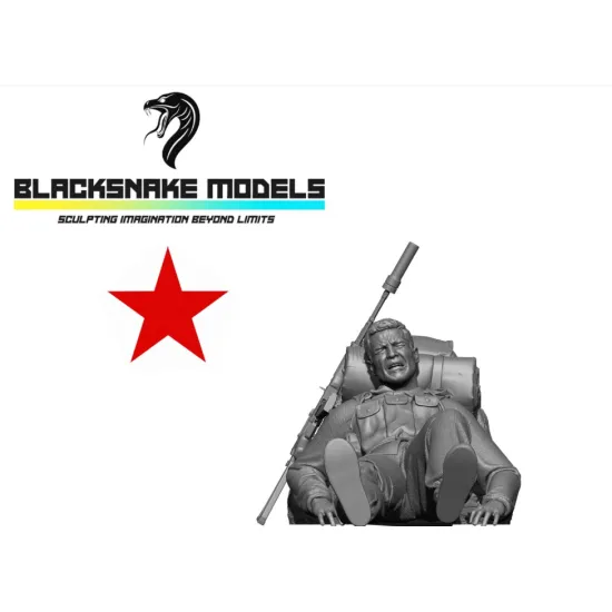 Black Snake Spetnaz-01 1/35 The Wounded Man Resin Figure Kit
