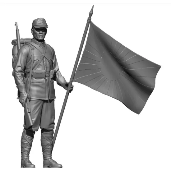 Black Snake Jap-01 1/35 Standard Bearer Of The Imperial Japanese Army Resin Kit
