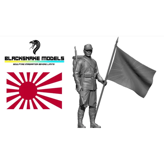 Black Snake Jap-01 1/48 Standard Bearer Of The Imperial Japanese Army Resin Kit