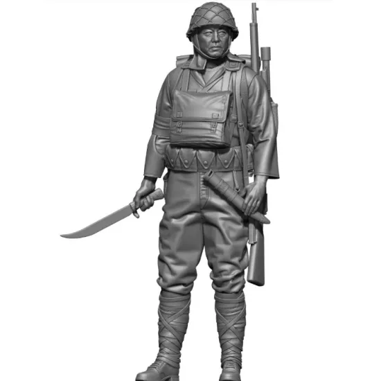 Black Snake Jap-03 1/48 Infantryman Japanese With Machete Imperial Japanese Army