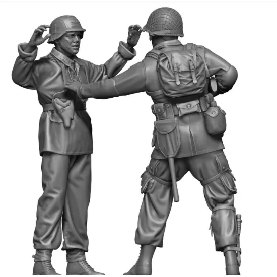 Black Snake St-32-33-48 1/48 101st Airborne Soldier Capture Of A German Soldier Ww2 Resin Figure Kit