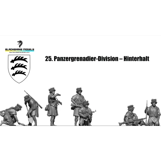 Black Snake Pack-pg 1/35 Panzergrenadier-division Hinterhalt Resin Figures Kit