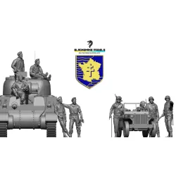 Black Snake Leclerc-48 1/48 2nd Armored Division Leclerc 10 Figures Resin Kit
