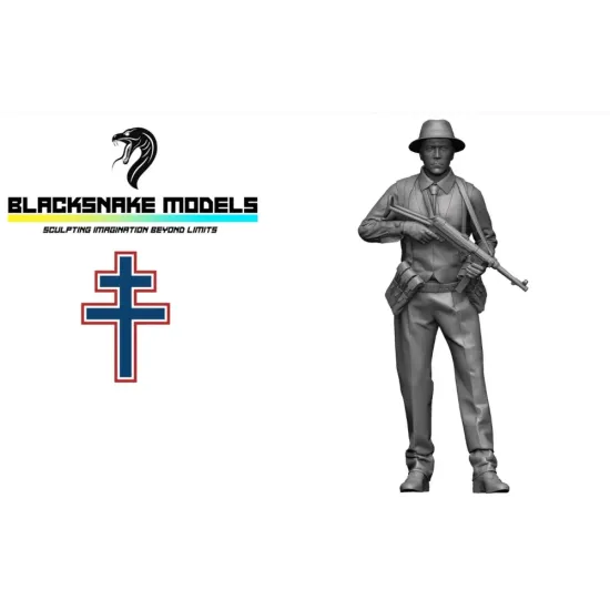 Black Snake Ffi-05 1/48 Ffi French Resistance Fighter 1944 Resin Figure Kit