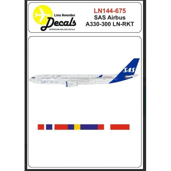 Lima November Decals 144-675 1/144 Decal For Sas Airbus A330-300 Ln-rtk