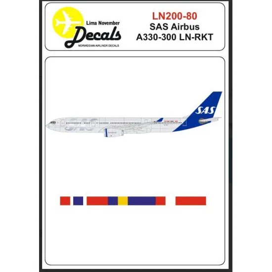 Lima November Decals 200-80 1/200 Decal For Sas Airbus A330-300 Ln-rtk