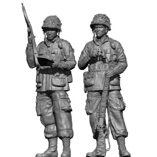 Black Snake Ab-pc-02 1/48 101st Airborne Sergeant And Sniper At Carentan, Normandy 1944 Resin Figures Kit