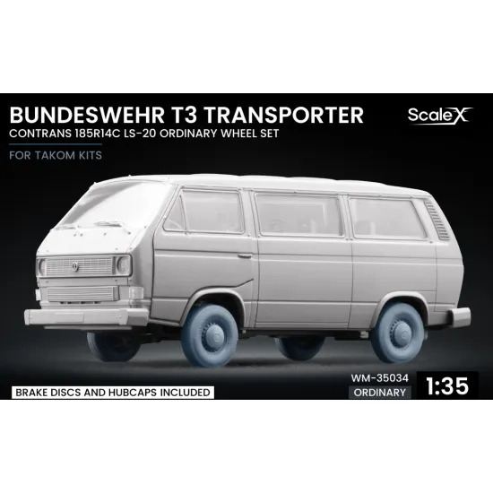 Scalex Wm-35034 1/35 Bundeswehr T3 Transporter Wheel Set Contrans Ls-20 For Takom