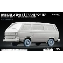 Scalex Wm-35034w 1/35 Bundeswehr T3 Transporter Wheel Set Contrans Ls-20 With Deformation Takom