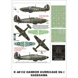 Montex K48132 1/48 Hawker Hurricane Mk I 1canopy Out 2 Insignia Masks Decals For Hasegawa Kits