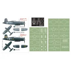 Montex K48151 1/48 F4u-1 Corsair 2 Canopy Mask Out/In 2 Insignia Masks Tamiya