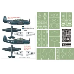 Montex K32126 1/32 Tbf-1c Avenger 2 Canopy Mask Out/In 7 Insignia Masks Trumpeter