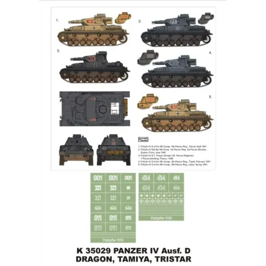 Montex K35029 1/35 Panzer Ivd 2 Insignia Masks For Dragon Kits
