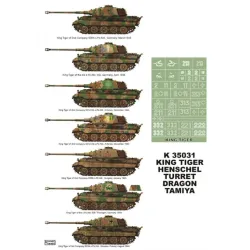 Montex K35031 1/35 King Tiger 2 Insignia Mask For Dragon Tamiya