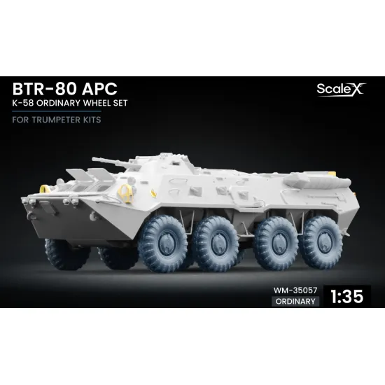 Scalex Wm-35057 1/35 Btr-80 Apc Wheel Set K-58 Trumpeter
