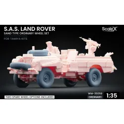 Scalex Wm-35058 1/35 Sas Land Rover Sand Type Wheel Set Tamiya