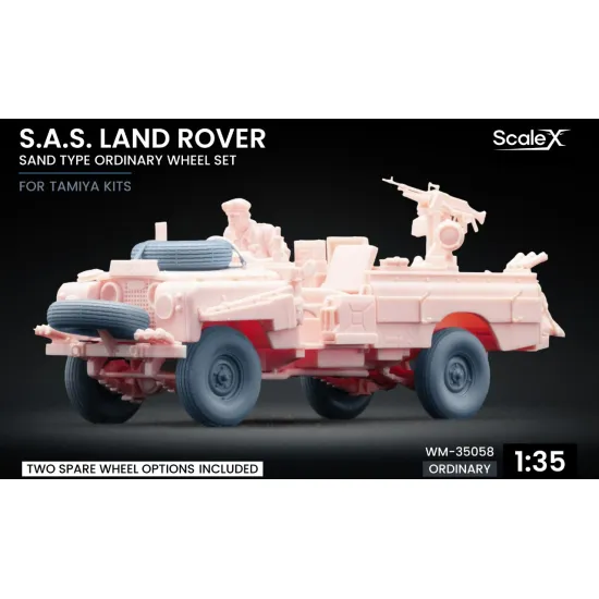 Scalex Wm-35058 1/35 Sas Land Rover Sand Type Wheel Set Tamiya