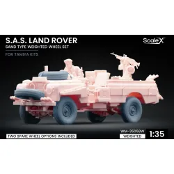 Scalex Wm-35058w 1/35 Sas Land Rover Sand Type Wheel Set With Deformation Tamiya