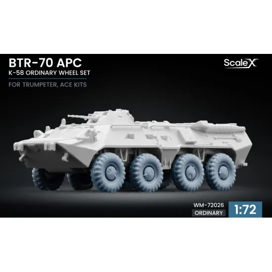 Scalex Wm-72026 1/72 Btr-60 Apc Deformed Wheel Set K-58 Icm Scalex