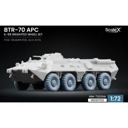 Scalex Wm-72026w 1/72 Btr-70 Apc Deformed Wheel Set K-58 Trumpeter Ace