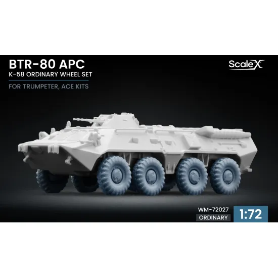 Scalex Wm-72027 1/72 Btr-80 Apc Wheel Set K-58 Trumpeter Ace