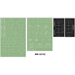 Montex Mm32132 1/32 Heinkel He 219a-2/5/7 2 Canopy Out/In 2 Insignia Masks Revell