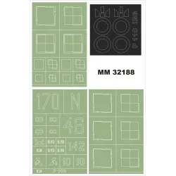 Montex Mm32188 1/32 Pzl P-11c 2 Canopy Masks Out/In 3 Insignia Masks For Ibg Kit
