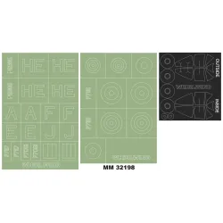 Montex Mm32198 1/32 Westland Whirlwind Mki 2 Canopy Out/In 2 Insignia Masks For Special Hobby Kits