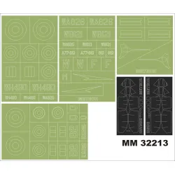 Montex Mm32213 1/32 Gloster Meteor F.8/Fr.9 2 Canopy 4 Insignia Masks Revell