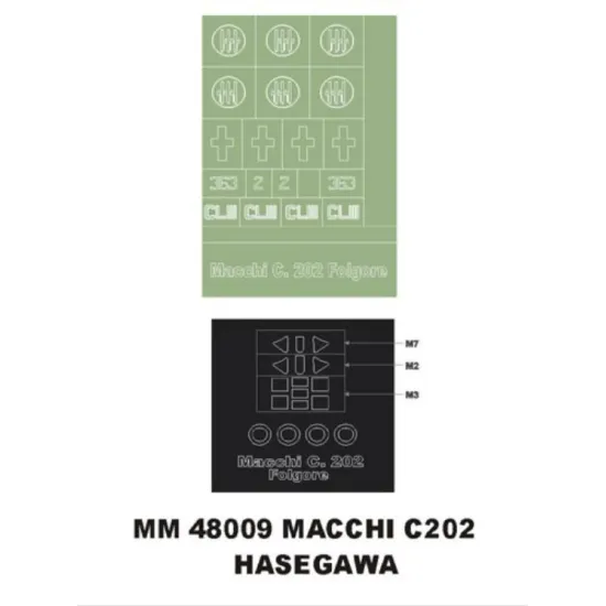Montex Mm48009 1/48 Macchi C202 1 Canopy Masks Outside 1 Insignia Masks Hasegawa