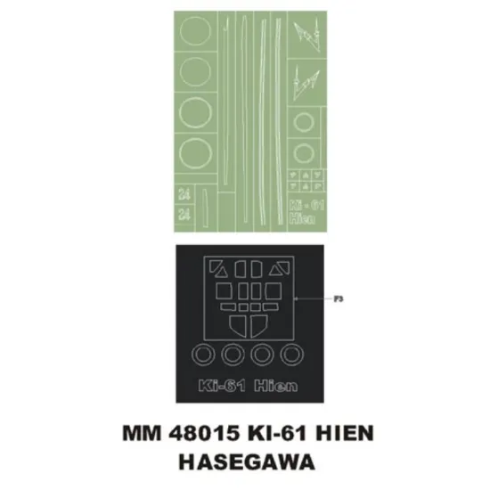 Montex Mm48015 1/48 Ki-61 Hien 2 Canopy Masks Out/In 1 Insignia Masks For Hasegawa Kits