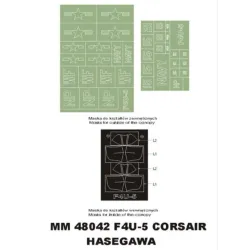 Montex Mm48042 1/48 F4u-5 Corsair 2 Canopy Masks Out/In 2 Insignia Masks Hasegawa