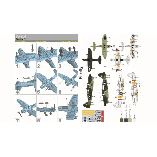 Metallic Details Mdr14465 1/144 Fairey Firefly F I Resin 3d Printed Model Kit