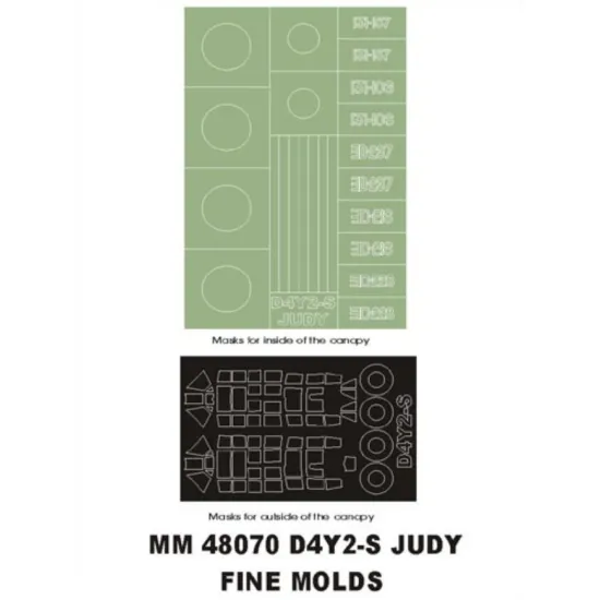Montex Mm48070 1/48 D4y2-s Judy 2 Canopy Masks Out/In 1 Insignia Mask For Fine Molds Kits