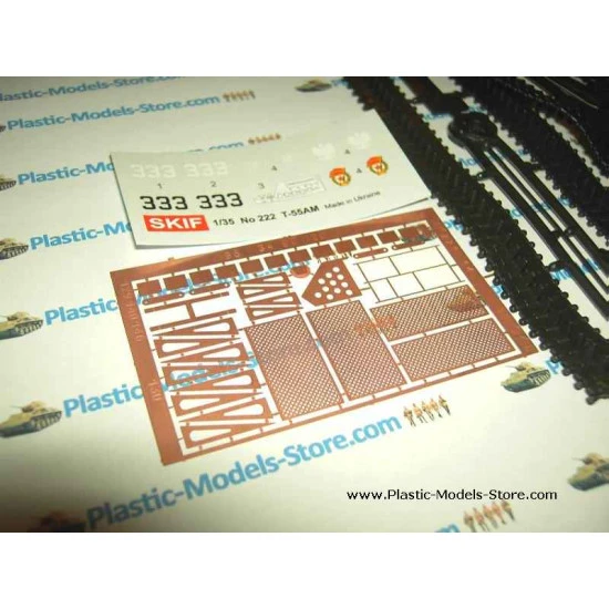 T-55AM Soviet tank T-55 mod (PE, decals) 1/35 SKIF 222