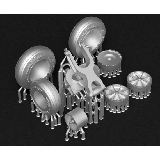 Metallic Details Mdr72140 1/72 Sea King Wheels 3d Printed Detail Set For All Versions