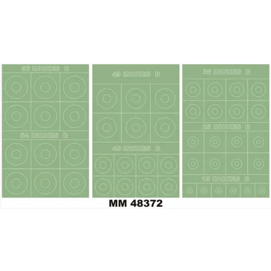Montex Mm48372 1/48 Raf Roundels Type B 3 Insignia Masks