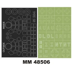 Montex Mm48506 1/48 Siebel Si-204 2 Canopy Out/In Insignia Masks For Special Hobby Kits