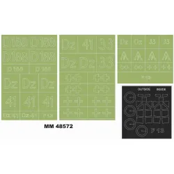 Montex Mm48572 1/48 Junkers F-13 2 Canopy Masks Out/In 3 Insignia Masks Miniart