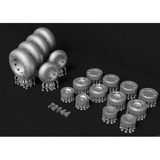 Metallic Details Mdr72144 1/72 Antonov An-32 Wheels With Separate Wheel Hubs 3d Printed Detail Set For Amodel Kit