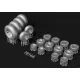 Metallic Details Mdr72144 1/72 Antonov An-32 Wheels With Separate Wheel Hubs 3d Printed Detail Set For Amodel Kit