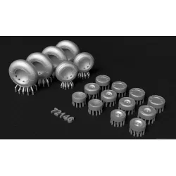 Metallic Details Mdr72146 1/72 Antonov An-24 Wheels With Separate Wheel Hubs 3d Printed Detail Set For Amodel Kit