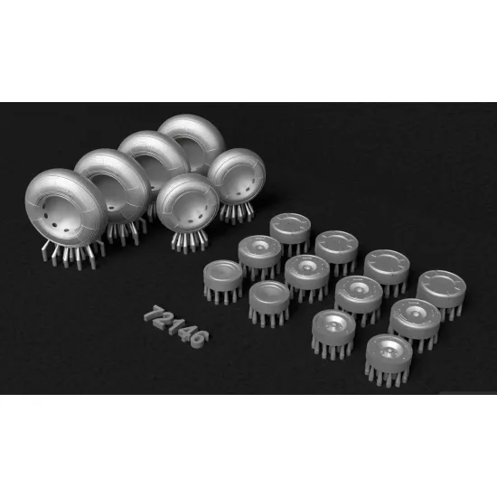 Metallic Details Mdr72146 1/72 Antonov An-24 Wheels With Separate Wheel Hubs 3d Printed Detail Set For Amodel Kit