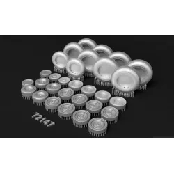 Metallic Details Mdr72147 1/72 Tupolev Tu-95ms Bear-h Wheels With Separate Wheel Hubs 3d Printed Detail Set