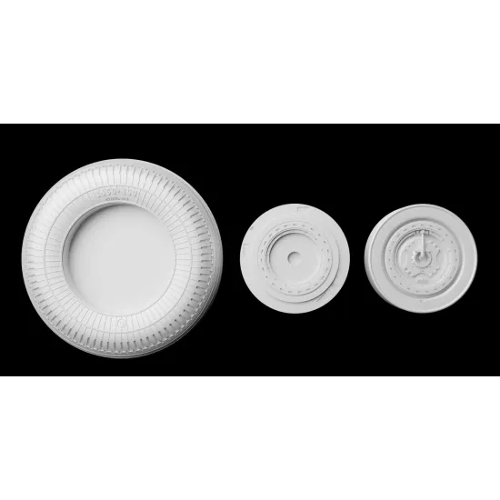 Metallic Details Mdr72147 1/72 Tupolev Tu-95ms Bear-h Wheels With Separate Wheel Hubs 3d Printed Detail Set