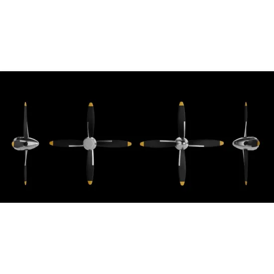 Metallic Details Mdr72148 1/72 Av-72 / Av-72t Propellers For Antonov An-24 / An-26 / An-30 3d Printed Detail Set With 3d Decals